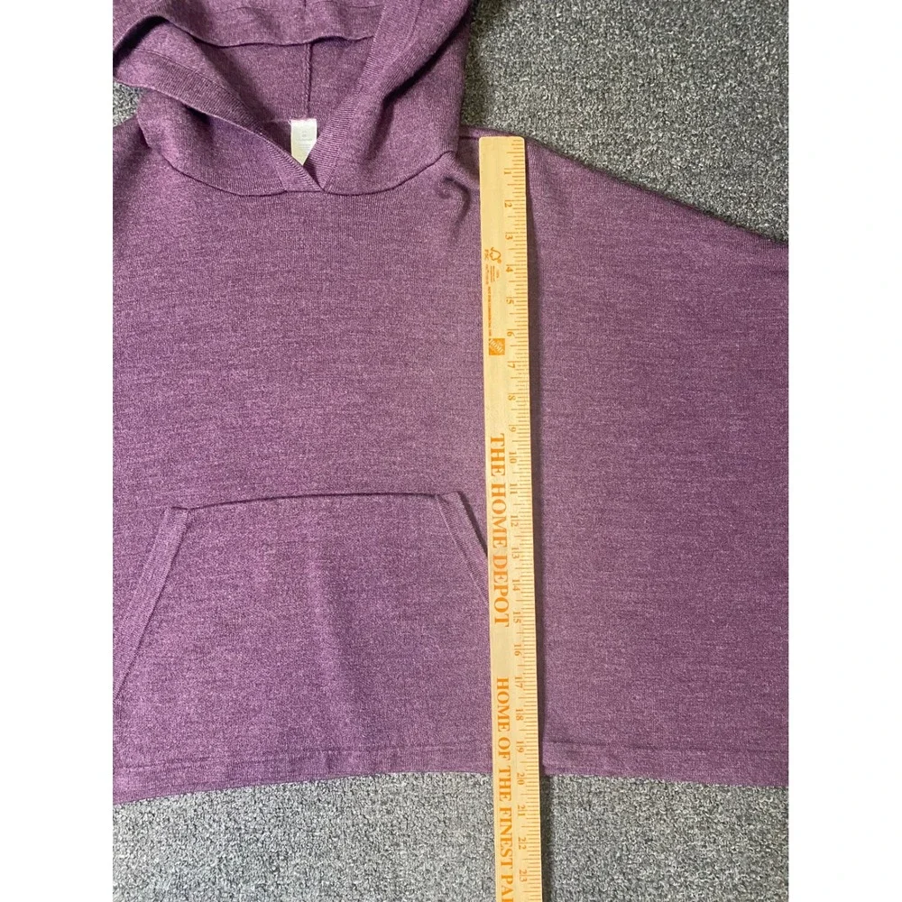 Lululemon Poncho Hoodie Black Cherry Womens O/S Merino Wool Kangaroo Pocket READ